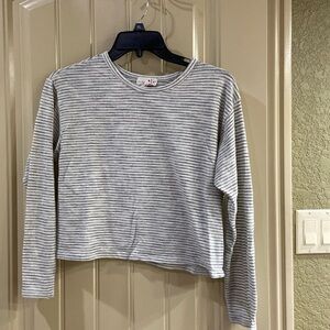 Cropped Top wit Horizontal Striped Print by Shrinking Violet.  GUC!